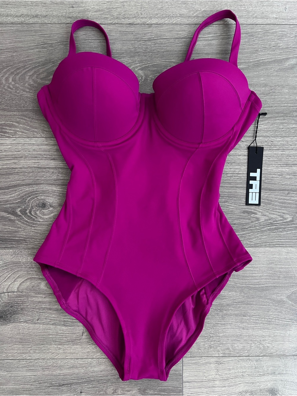 Eli Magenta One-Piece Swimsuit with Built-In Cups